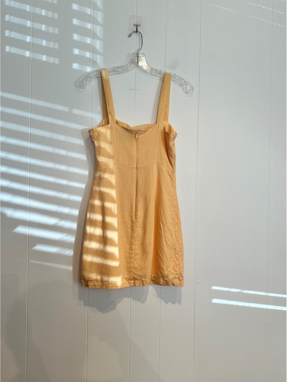 Forever 21 Mustard Yellow Mini Dress with Square Neck and Wide Straps - Picture 7 of 8